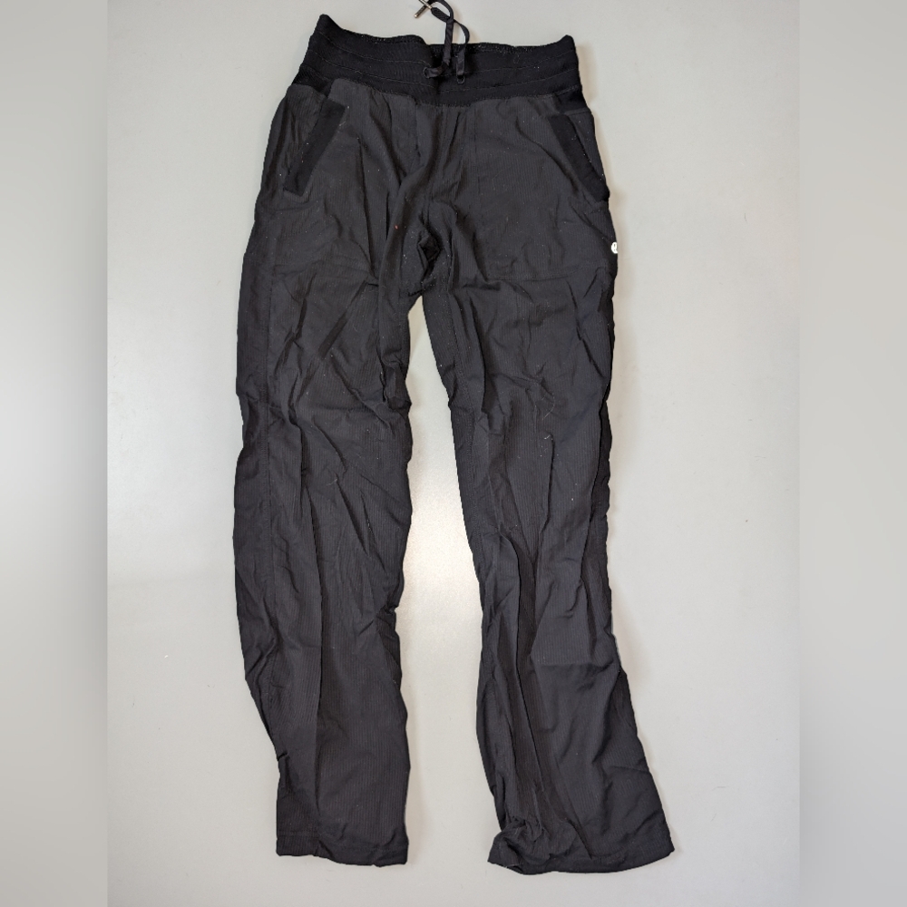 Black Lululemon dance studio pants size 4